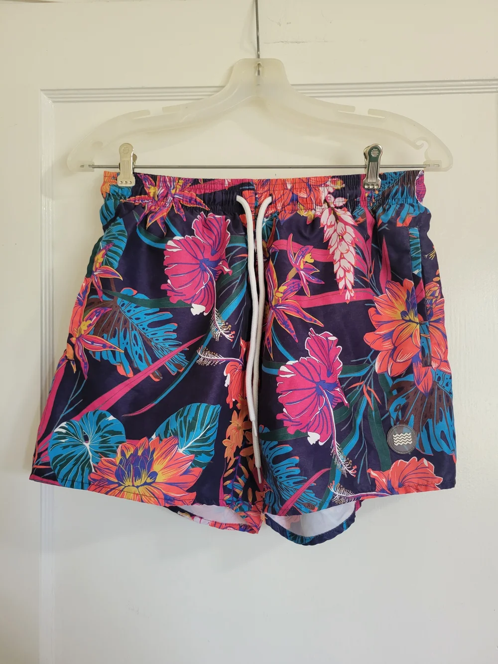 Vibrant Tropical Mens Topman Floral Swim Trunks